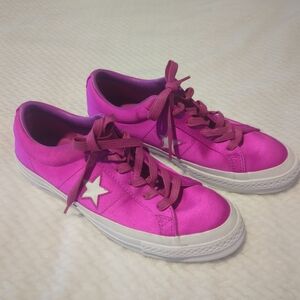 Converse Sneakers Pink White Barbie Barbiecore Women's Size 9